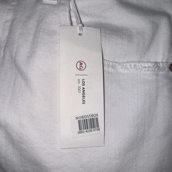 $215 AG Jeans Women's White Kinsley High Rise Crop Boot Jeans Size 29 - Picture 5 of 6